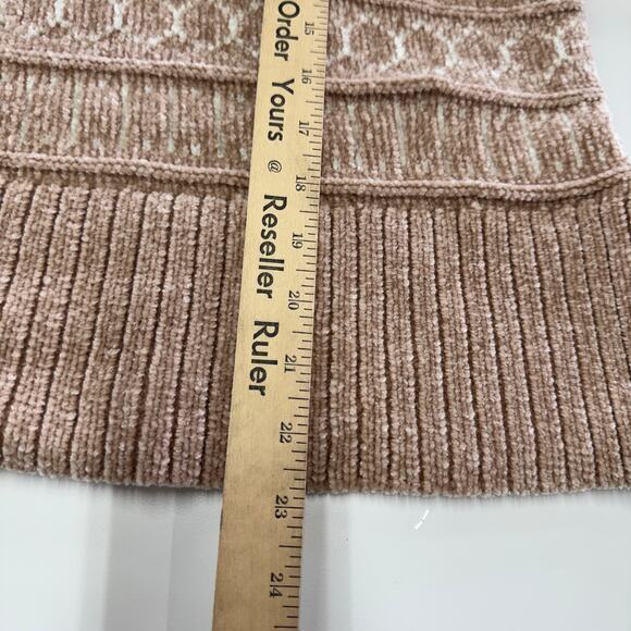 Rachel Zoe Sweater Womens X Small Brown Fair Isle Mock Neck Knit Skiing Aspen - Picture 6 of 7